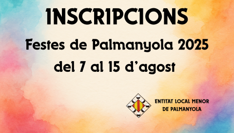 INSCRIPCIONS Festes d’estiu 2025