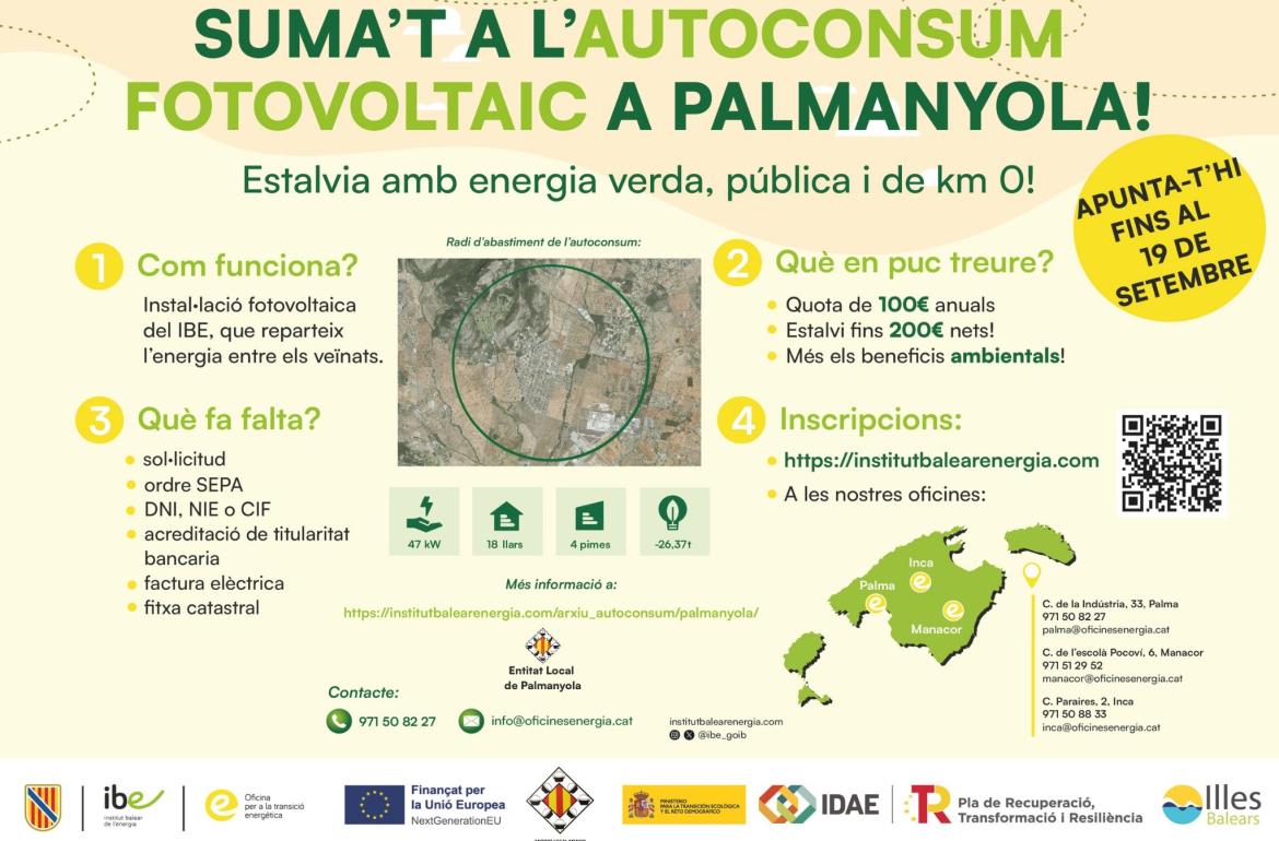 autoconsum fotovoltaic a Palmanyola