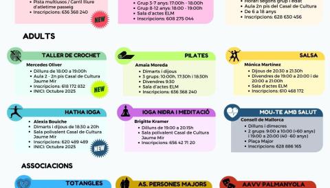 activitats 2025-2026 a Palmanyola